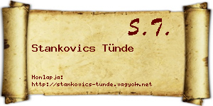 Stankovics Tünde névjegykártya