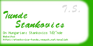 tunde stankovics business card